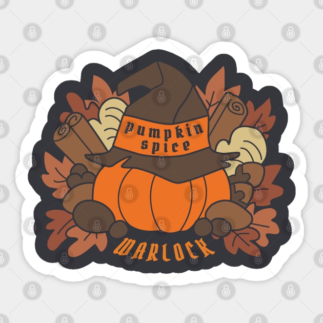 Pumpkin Spice Warlock bold colors Sticker by StudioBliz